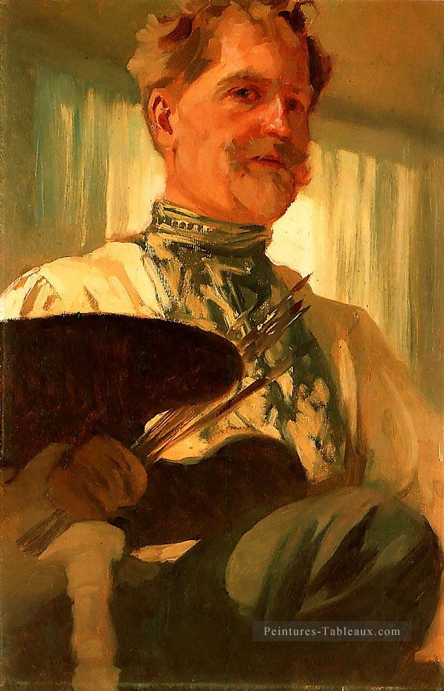Autoportrait 1907 Art Nouveau tchèque Alphonse Mucha Peintures à l'huile